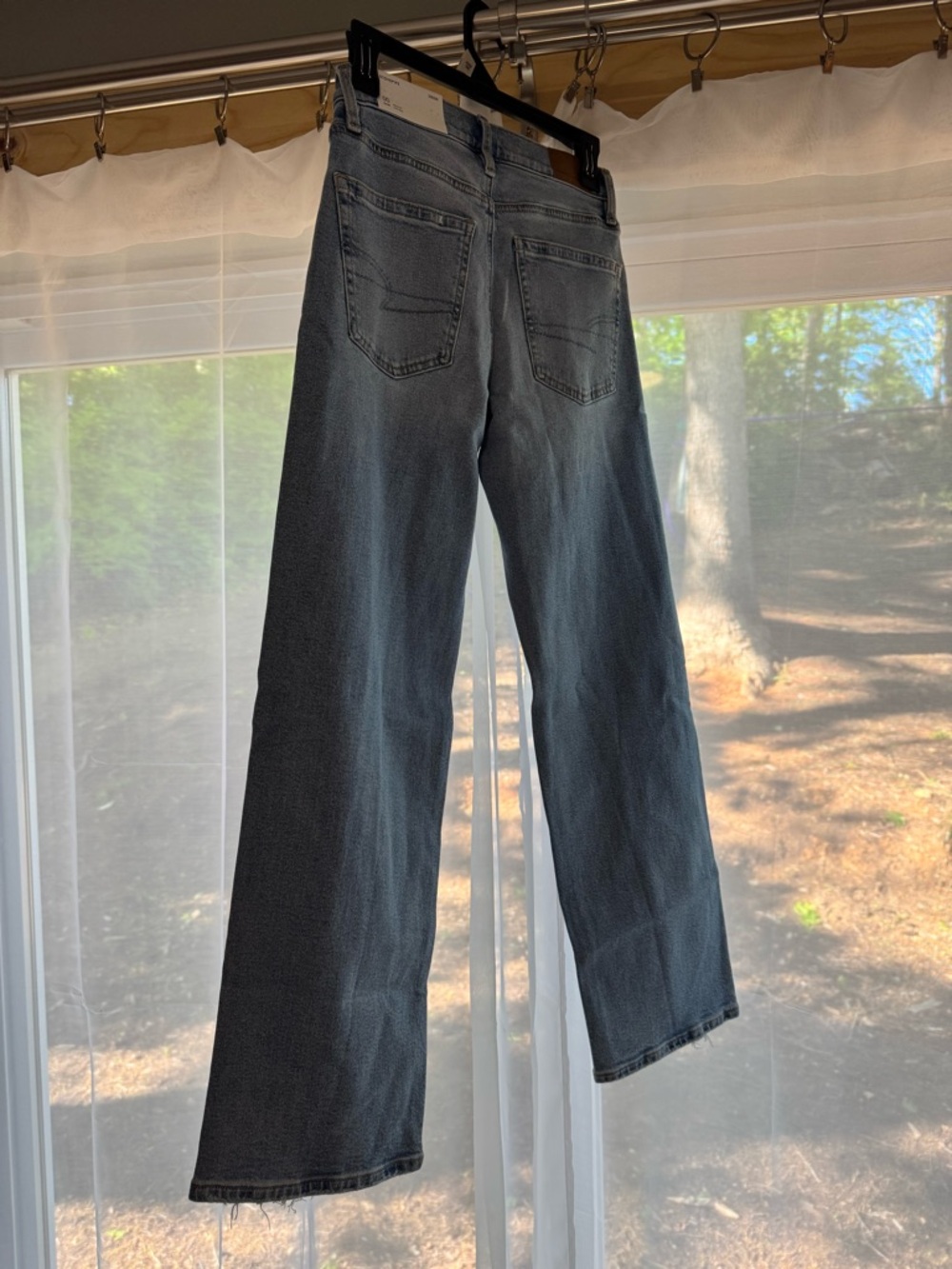 American Eagle Stovepipe Jeans 00 24W High Rise Jeans Strigid NWT - Picture 4 of 7